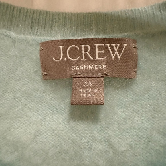 J. Crew Brushed Cashmere Blue Cardigan XS - Picture 4 of 4